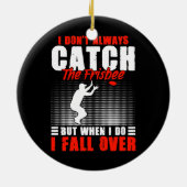 フリスビー・ディスク・ゴルフ・スポーツ・アルティメおもしろいート セラミックオーナメント (裏面)