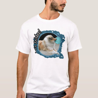 フリズビーおよび犬のサイズLのファンのための基本的なTシャツ Tシャツ
