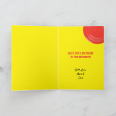 フリズビー名と年の誕生日 カード (内部)