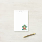 フリダカホカラフルフローラ図 ポストイット (デスク上)