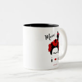 フリダカホポートレートと可愛いミウメキシコ猫 ツートーンマグカップ (正面右)