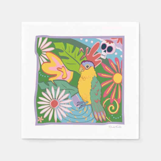 フリダカホロのパログラフィック スタンダードカクテルナプキン (正面)