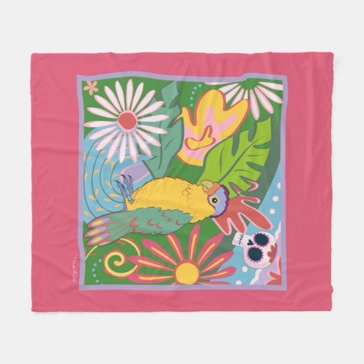 フリダカホロのパログラフィック フリースブランケット (正面(横))