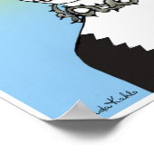 フリダカホロポップ・アートのアートポートレート ポスター (角)