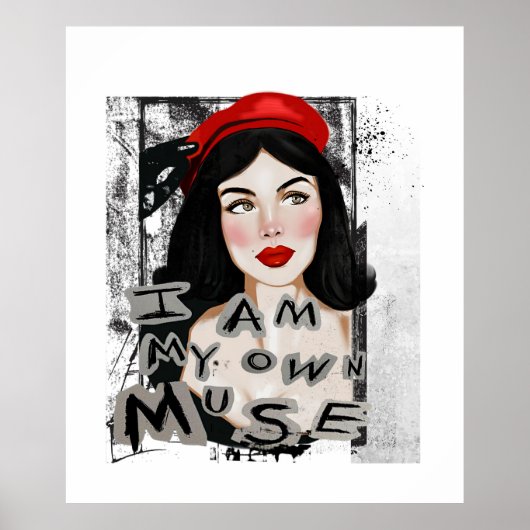 フリダカホロヴィンテージ引用文ポスター付き女性 ポスター (正面)