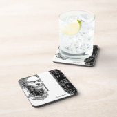 フリダカホローブラックアンドホワイトポートレート コースター (右側)