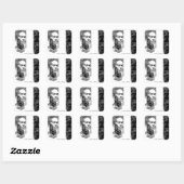 フリダカホローブラックアンドホワイトポートレート スクエアシール (シート)