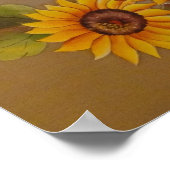 フリダカホ絵を描ロひまわり ポスター (角)