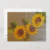 フリダカホ絵を描ロひまわり ポストカード (正面/裏面)