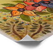 フリダカホ色彩の鮮やかロフローレス ポスター (角)