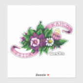 フリダカホ |パープルフローラブーケ シール (シート)