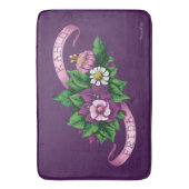 フリダカホ |パープルフローラブーケ バスマット (正面縦)