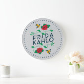 フリダカホ |フローラタイポグラフィ ラージ壁時計 (ホーム)