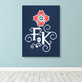 フリダカホ |フローラ・トリビュート キャンバスプリント (インサイチュ (ウッドフロア))