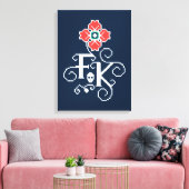 フリダカホ |フローラ・トリビュート キャンバスプリント (インサイチュ (リビング))