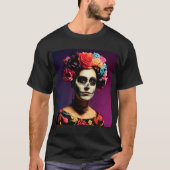 フリダカホ El Dia de los Muertos |エルディアデロスムエルトス Tシャツ (正面)