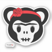 フリダカホ | FridaMoji - Day of the Dead Monkey シール (正面)