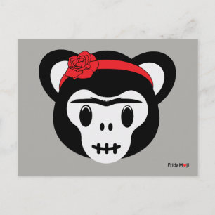 フリダカホ FridaMoji - Day of the Dead Monkey ポストカード