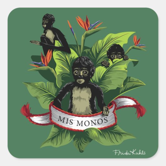 フリダカホ | Mis Monos スクエアシール (正面)