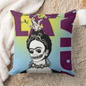 フリダカーロアポップ・アートのートポートレート クッション (ブランケット)