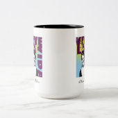 フリダカーロアポップ・アートのートポートレート ツートーンマグカップ (中央)