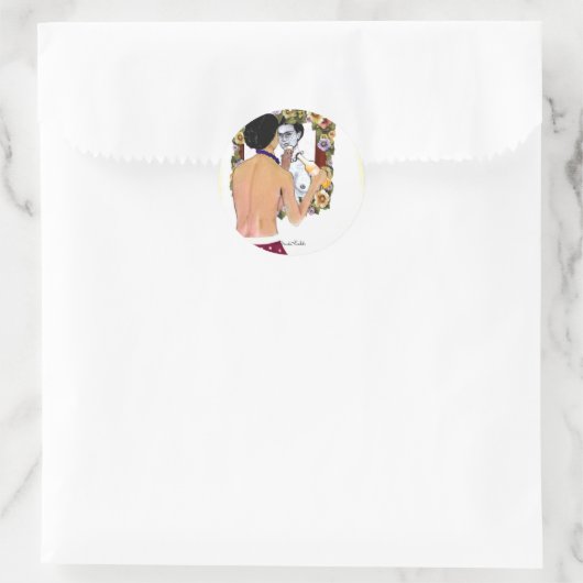 フリダカーロエンエルエスペホポートレート ラウンドシール (バッグ)