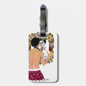 フリダカーロエンエルエスペホポートレート ラゲッジタグ (裏面縦)