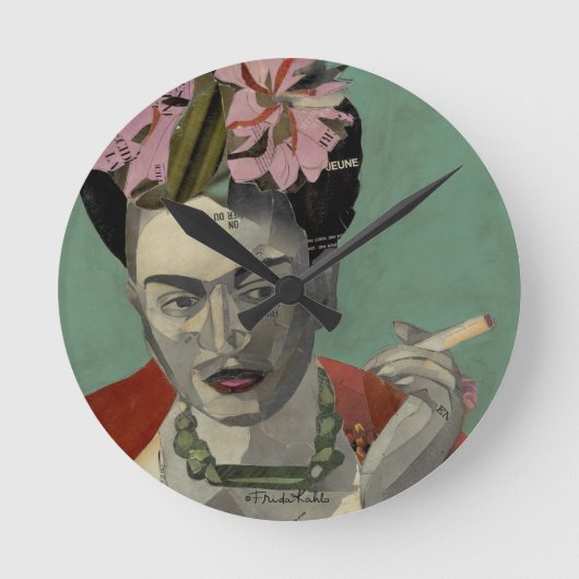 フリダカーロバイガルシアヴィルガス ラウンド壁時計 (正面)