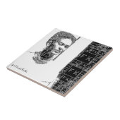 フリダカーロブラックアンドホワイトポートレート タイル (側面)