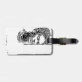 フリダカーロブラックアンドホワイトポートレート ラゲッジタグ (裏面横)