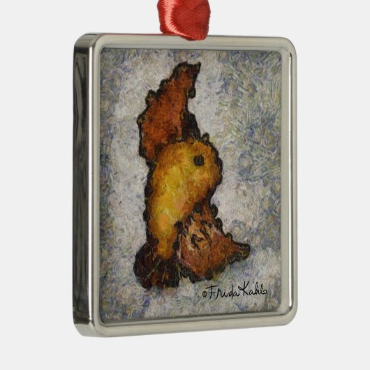 フリダカーロモネスタイルバ絵画ードズ メタルオーナメント (右)