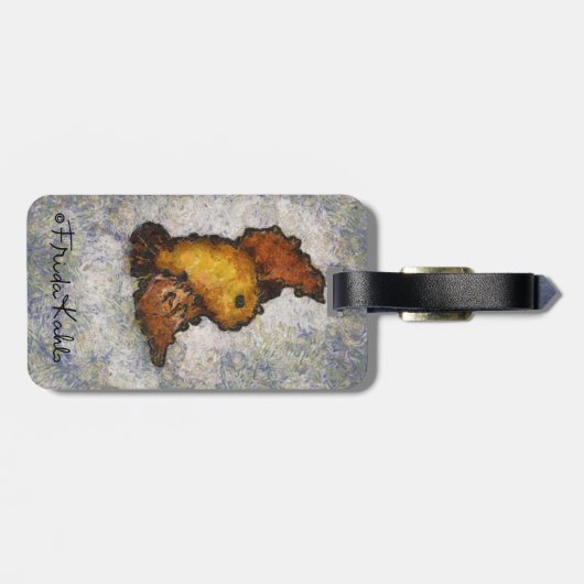 フリダカーロモネスタイルバ絵画ードズ ラゲッジタグ (裏面横)