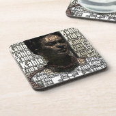 フリダカーロレタリングポートレート コースター (左側)