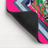 フリダカーロレトロデニムダイヤモンド マウスパッド (コーナー)