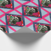 フリダカーロレトロピンクデニム ラッピングペーパー (角)