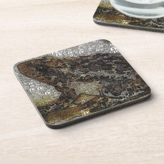 フリダカーロFKスタイルフ絵画ロッグズ コースター (左側)