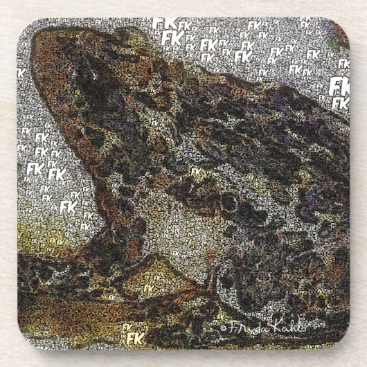 フリダカーロFKスタイルフ絵画ロッグズ コースター (正面)