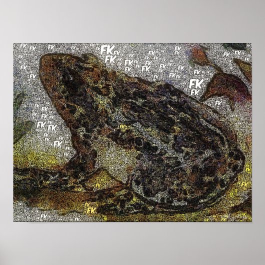 フリダカーロFK-スタイルフロッグ絵画ズ ポスター (正面)