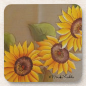 フリダカー絵を描ロヒンフラワー コースター (正面)