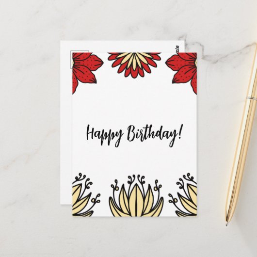 フリダコレクション誕生日カード ポストカード (正面/裏面インサイチュ)