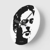 フリダシャドウポートレート ラウンド壁時計 (傾斜)
