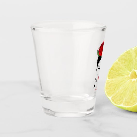 フリダ・カホロ・メキシコ女性ポートレートのショットグラス ショットグラス (左)