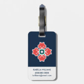 フリダ·カーロ|フローラ属性 ラゲッジタグ (裏面縦)