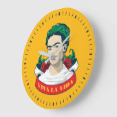 フリダ·カーロ|ヴィヴァラヴィダ ラージ壁時計 (傾斜)