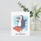 フリッおもしろいパーを着たペンギン サンキューカード (スタンド正面)