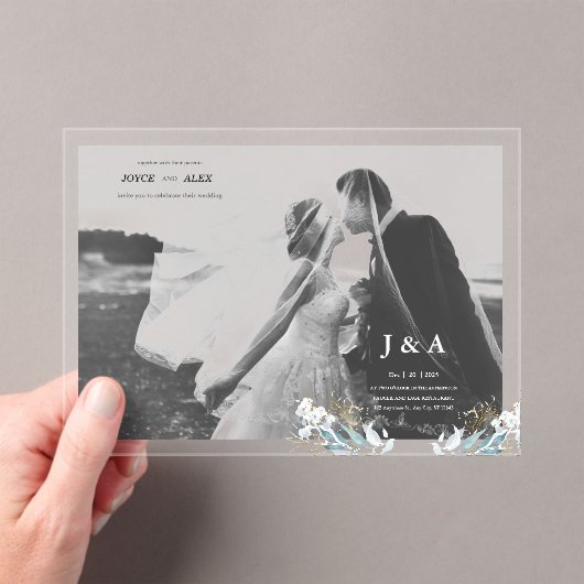 フリッカーズアクリル結婚式招待状カード アクリル招待状 (インサイチュ (ポータブル))