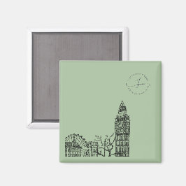 フリッカーズロンドンカラートーンスケッチ マグネット