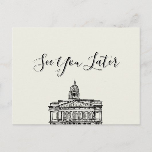 フリッカームノッティンガムモッチャムーストーンスケッチ ポストカード (正面)