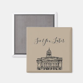 フリッカームノッティンガムモッチャムーストーンスケッチ マグネット