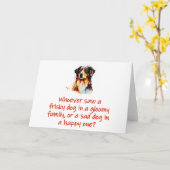 フリッキーな犬を見た人 カード (黄色い花)